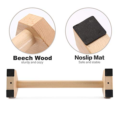 Pellor Push Up Board, Pushup Stands Wood Parallette Push Up Bar Portable Fitness Gym Gear Equipment With Anti-Slid Mat Workout Push Up Stand Exercise Women Men #TOP5
