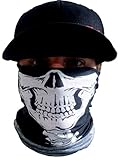 My Skull Store Unique Grim Reaper Skeleton Skull Neck Warmer JawBone and Neck Vertebrae Print...