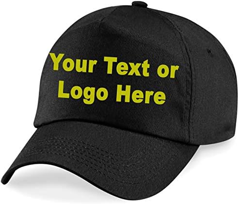 WM SPORTS Personalised Baseball caps Customised Adults Unisex Printed Adjustable Caps or Hats with Text/Name or Logo