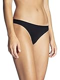 CALIDA Damen String Natural Comfort, schwarz, Unterhose aus Baumwolle und Elastan, Low Cut mit elastischem Bund, Größe: 40/42