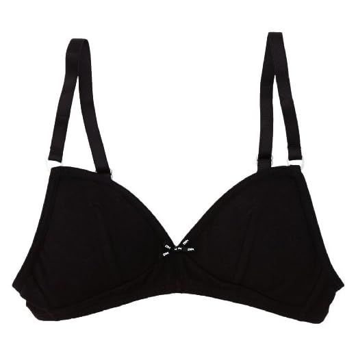 DIM Sujetador de niña sin aros con copas removibles de algodón Negro Talla 75A