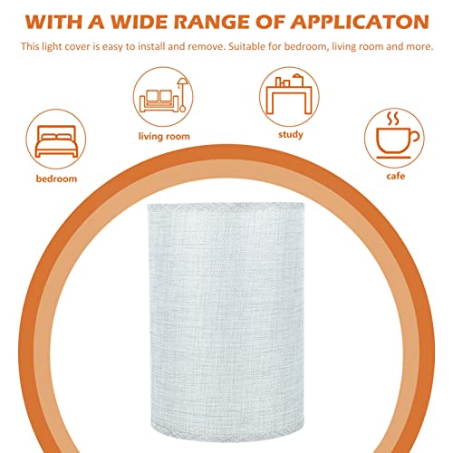 Image of DOITOOL Linen Lampshade Tote Bag for Women Pendant Lamp Covers Bedroom Light Shade Fabric Lamp Shade Wall Lamp Shade Germination Flask Ceiling Hanging Lantern Miss Bedside Table