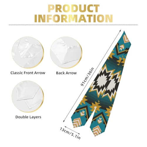Native American Pattern Shawl 36in×5.1in Graduate Honor Stole，Unisex Graduation Gifts3