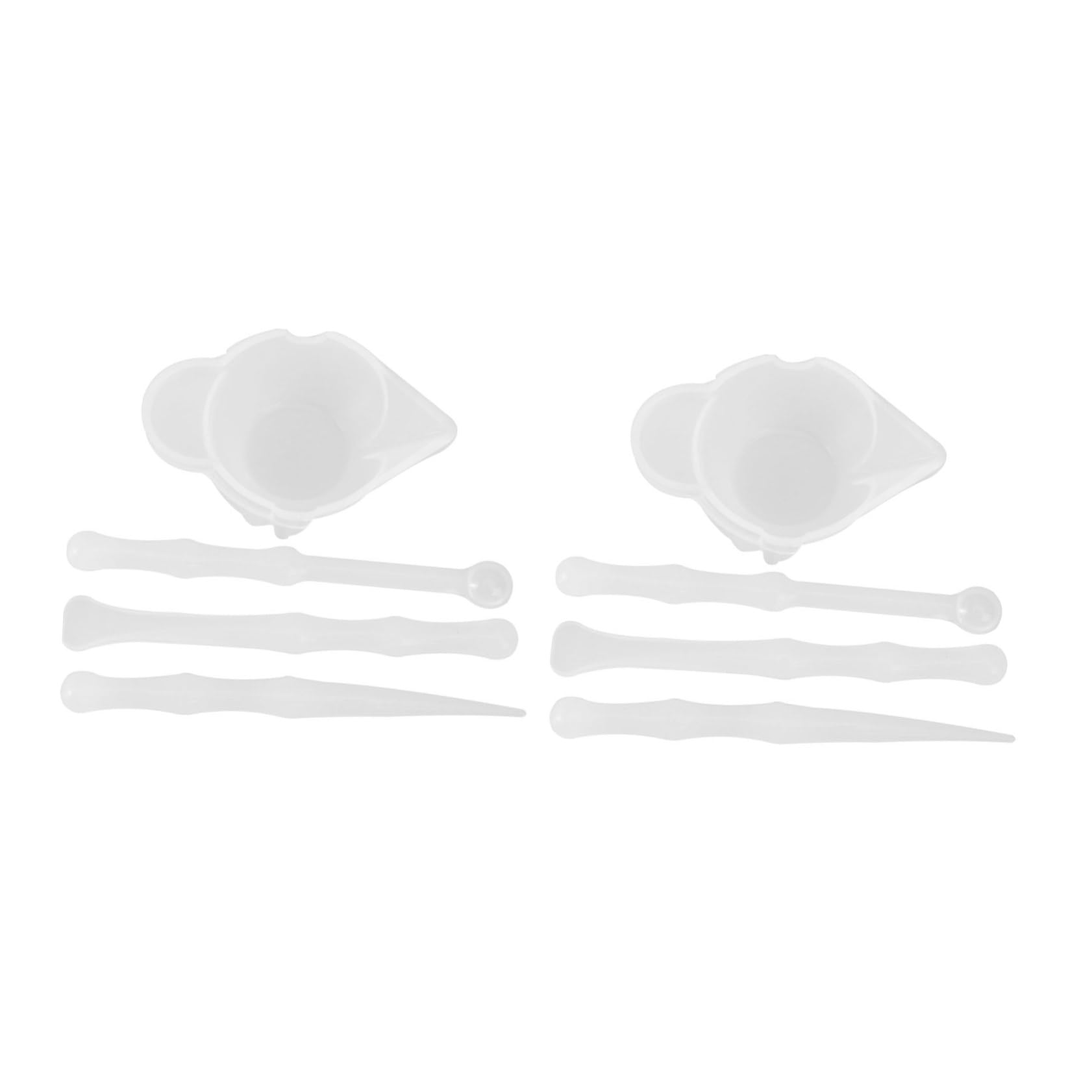 CIMAXIC Mixing Cups Stirring Rods Set 8 Pcs Silicone Paint Cups Stir Bar Pigment Safe Material for DIY Crafts
