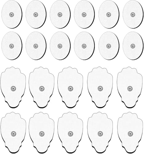 Électrodes TENS de rechange autocollantes pour stimulateur EMS - Lot de 22