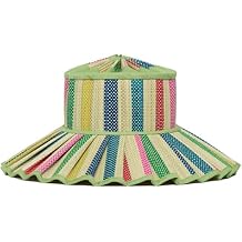 Women's Lorna Hat, Reversible Straw Pleated Sun Hat, Wide Brim Foldable Casual Outdoor Beach Sun Hat for Summer