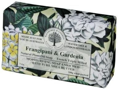 Wavertree & LondonFrangipani and Gardenia Luxury Australian Natural Soap Bar 7 Ounces (4 Bars)