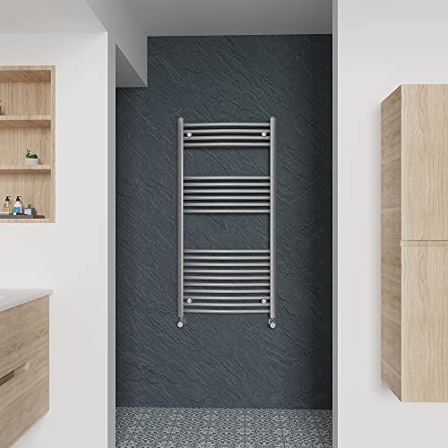 Image of Warmehaus Curved Heated Towel Rail Chrome Radiator 1200x600mm