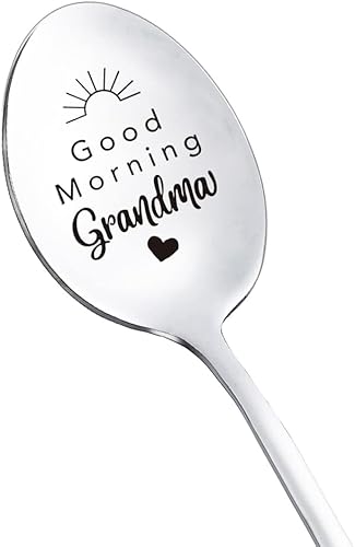Cucharas de abuela para regalo de nieta nieto buenos días cuchara para abuela abuela regalos de cumpleaños para abuela regalo del día de la madre