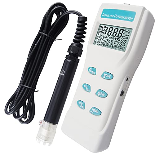 Gain Express Professional Digital Large LCD Dissolved Oxygen DO Meter Water Quality Tester with ATC 99 Memory Function