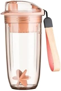 KonVer Protein Shaker Bottle, Portable And Compact Sports Water Bottle, Protein Shaker With Mixball And Filter, BPA Free, Plastic Shaker Bottle With Leak Proof Drink & Lock Cover 400ml(Green)