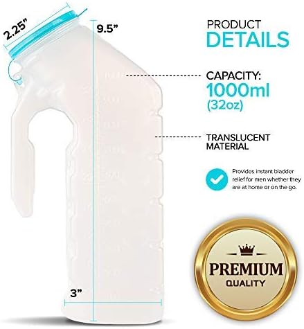 Orinal masculino con tapa luminosa 6 unidades 32 oz miniatura 2