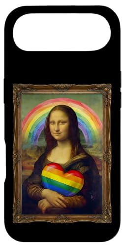 ���C���{�[ ���i���U �n�[�g ���� �v���C�h Funny Mona Lisa LGBTQ Heart �X�}�z�P�[�X iPhone Air �p