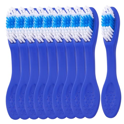 ARTSEWPLY 20 Piezas Cepillo de Dientes Corto Azul para Entornos Seguros Cepillo Resistente para Prisiones Centros Detención Hospitales Psiquiátricos Limpieza Minuciosa y Multifuncional