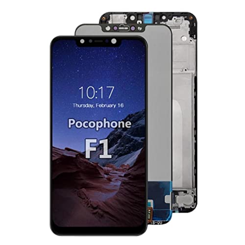 Mostrar buena pantalla LCD de 6.2 pulgadas+marco para Xiaomi Pocophone F1 pantalla LCD para XIAOMI Poco F1 pantalla LCD 2246 x 1080 resolución (negro sin marco)