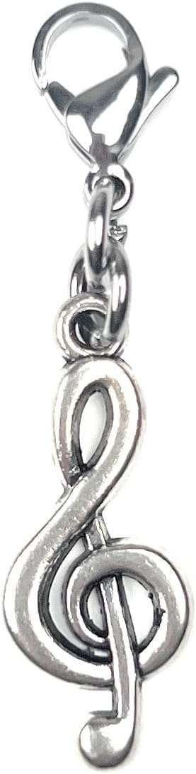 Treble Clef Clip on Charm Perfect for Necklaces and Bracelets 98Aj