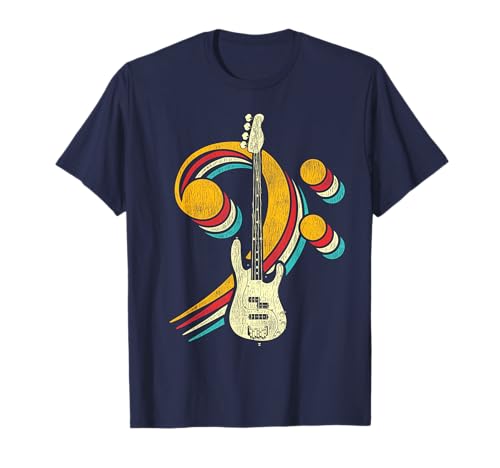 Rock Musique Clé De Fa Bassiste Musicien Guitare Basse T-Shirt
