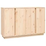 vidaXL Credenza 120x35x80 cm in Legno Massello di Pino