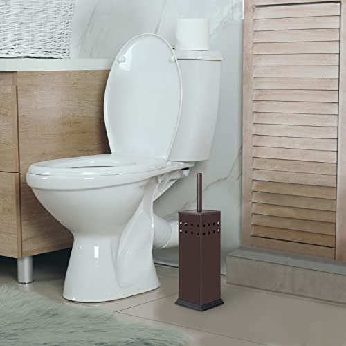 Toilet Brush And Holder, Toilet Bowl Brush For Bathroom, Toilet Cleaner, Odor Free, Bronze #TOP6