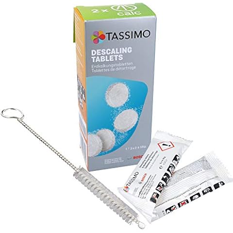 DL-pro Pastillas descalcificadoras para cafeteras Bosch Tassimo 311909 TCZ6004 con cepillo de limpieza Cover