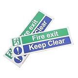 Application sans effort : la conception auto-adhésive permet une application rapide et facile ; il suffit de décoller support et de coller, grands panneaux d'urgence, autocollant d'avertissement de sécurité