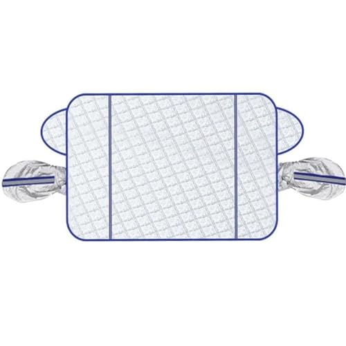 Couverture pare-brise voiture hiver : bâche fenêtre avant anti-neige bleu