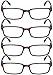 GUD Reading Glasses 4 Pairs Classic Style Readers Comfort Reader Eyeglasses Women Men Reading (Tortoise, 4.00)