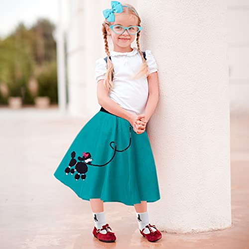 Faybox Poodle Skirt 1950S Costume Accessory Set Of 5Pcs For Girls,100 Days Of School Costume For Kids #TOP6