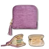 Zeelooroo Small Travel Jewelry Case, Soft Velvet Organizer Pouch for Bangle, Bracelets, large Earrings, Beaded necklace, Anti-Scratch & Portable Jewelry Bag Holder for Travel & Everyday Use (Purple)