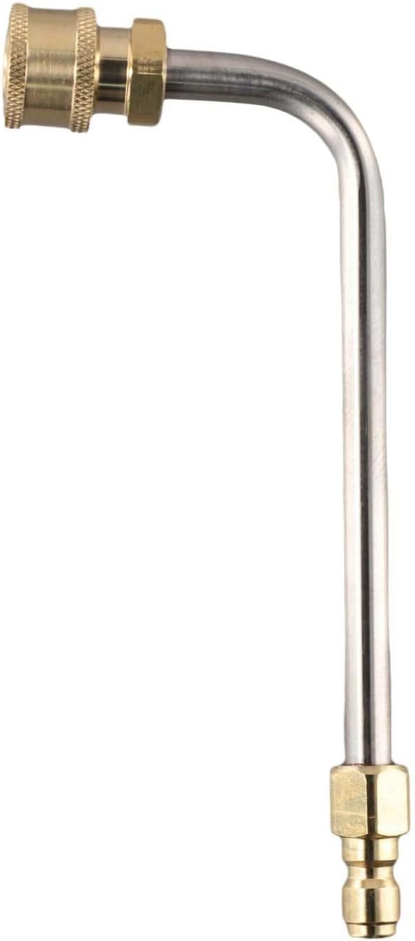 Pressure Washer Extension Wand Quick Connect Gutter Cleaning Tool 1/4" 4000PSI 140mm Metal Lance for Efficient Cleaning(90 Degree)