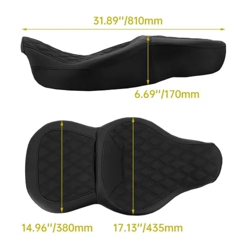 Asiento de moto Touring con absorción de impactos para Road King Glide FLTRX 2009-2022 7