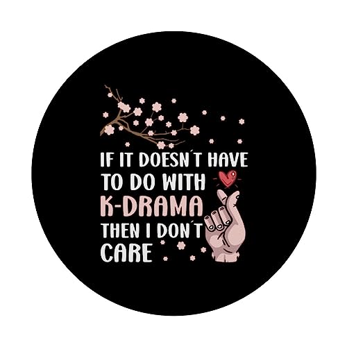K-Pop K-Drama Telenovela Series Korean Culture Kdrama PopSockets Swappable PopGrip, Black - Image 3