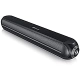 Foxnovo 30W Computer Speaker: HiFi Stereo Desktop Speaker with Bass Effect and Surround Sound, 17.9-in Computer Sound Bar, Bluetooth 5.0, Wireless&Wired Type C, Aux Connection, Gaming Speaker