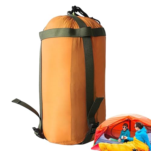 Sleeping Bag Stuff Sack - Compression Stuff Sacks | Sleeping Bag Cover Compression Bag | Nylon Camping Storage Bag | Waterproof Backpacking Sack | Sleeping Bag Storage Sack for Travel Camping