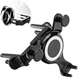 スマホホルダー 車 10.5*8*10.5cm 車載ホルダー スマホスタンド 携帯 スマートフォン カー用品 360度調整 自由調節 クリップ式 口 エアコン吹き出し口 便利グッズ