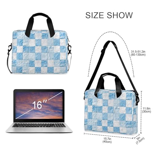 Maletín para portátil 15.6" patrón azul y blanco miniatura 5
