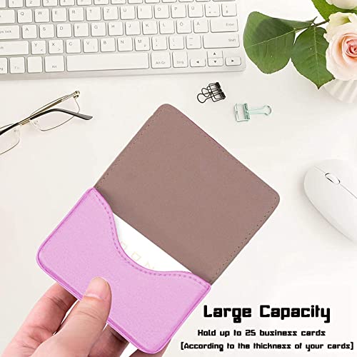Waylipun Business Card Holder, PU Leather Business Card Case - Image 2