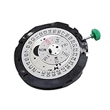 DAGIJIRD Reloj de cuarzo con movimiento de día y fecha a las 3 con vástago de ajuste de repuesto para Miyota OS00