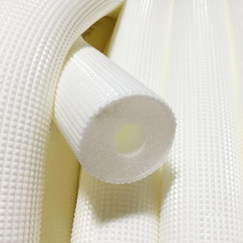 1.5m Rohrisolierung Schaumstoff, ID 16/20/25/32mm Isolierung Heizungsrohre, Dicke 7mm Wärmeisolierung Rohr Rohrfrostschutz, Schalldämmung Isolierschlauch(Weiß,ID16mm x T7mm xL1.5m)