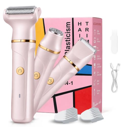 51% OFF Bikini Trimmer for Women, 3-in-1 Painless Electric Razor with Ceramic Blades & IPX7 Waterproof Design, Rechargeable Cordless for Legs, Underarms, Face & Bikini Line - image 1