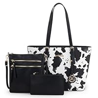 Montana West Purses and Handbags for Women 3pcs Hand Bags Tote Purse and Wallet Set Shoulder Satchel Bag for Women Leopard Print gifts MWC3-G055COW2