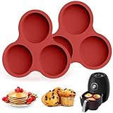 DEMEDO Air Fryer Accessories, Non-Stick Muffin Pans Egg Pans for baking, Silicone Muffin Top Pans fo