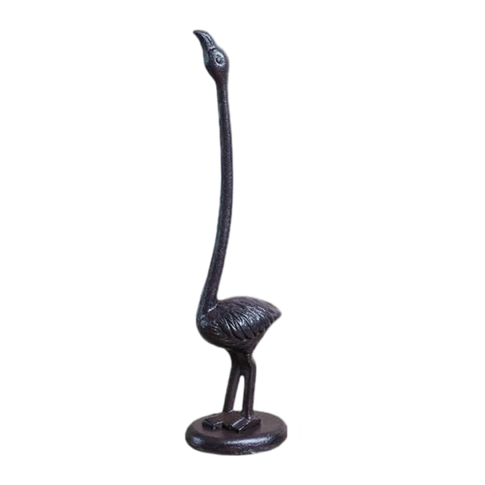 Cast Iron Paper Towel Holder Stand with Weighted Base Freestanding Papers Roll Holder for Small Space Cast Iron Towel