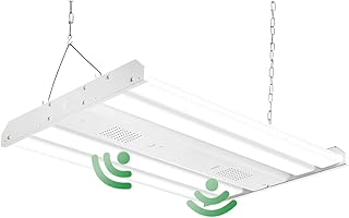 ELECALL Linear LED High Bay Light Motion Sensor 161W 21735LM 2FT 5000K Security Lights(600W HPS Eqv.) Light for Workshops Warehouse Garages, Hanging and FlushMount, 0-10V Dimmable, UL DLC
