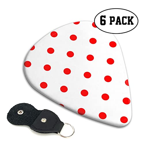 Lot de 6 médiators à pois pour guitare acoustique, guitare électrique, basse, ukulélé – fins, moyens et épais - Les Beatles, Paul McCartney, John Lennon, RIngo Starr, George Harrison Lot de 6 médiators à pois pour guitare acoustique, guitare électrique, basse, ukulélé - fins, moyens et épais – Image 3