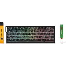 ATTACK SHARK X68PRO HE 8000Hz Wireless Gaming Magnetic Switch Keyboard with Hall Effect Rapid Trigger, Adjustable Actuation + KS01 2-in-1 Switch & Keycap Puller Tool-Black-Green Transparent