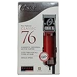 OSTER Classic 76 Universal Motor Clipper 76076010 with Bonus 00000 Detachable Blade, 10 Guide Comb Set and Neck Duster