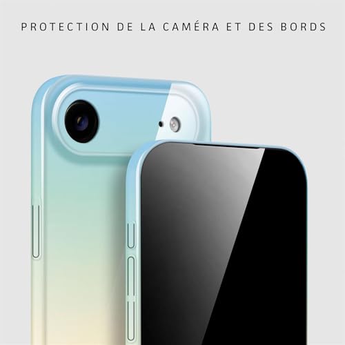Coque iPhone Air rigide imprimée dégradé beige-rose-menthol par Oneflow