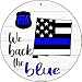 SMART BLONDE New Mexico Back The Blue Novelty Circular Sign C-1260