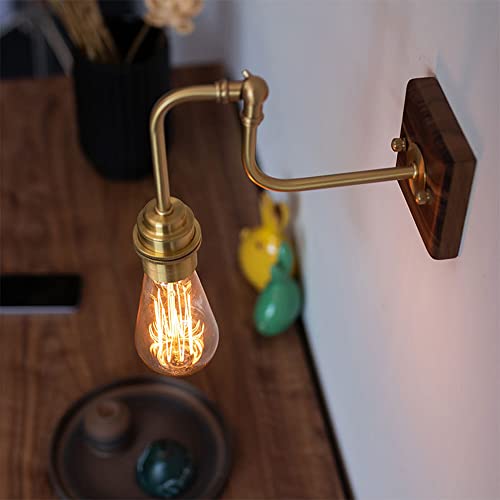 Lámparas de pared tipo loft rústicas de madera antiguas industriales 4